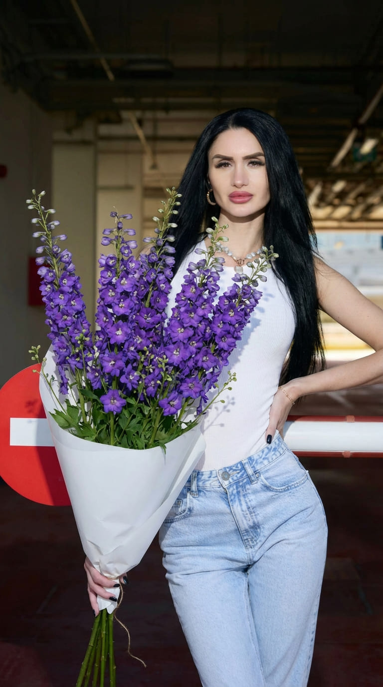 DELPHINIUM DARK PURPLE 120 CM