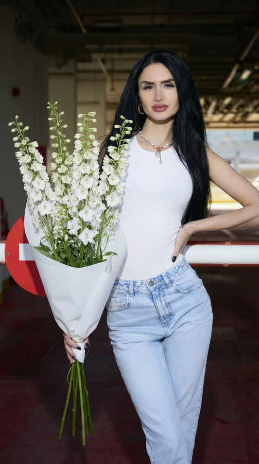 DELPHINIUM SNOW WHITE 120 CM