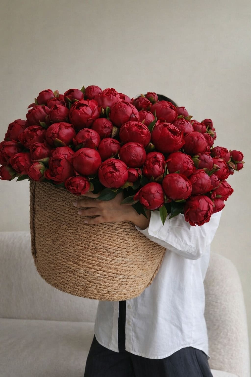 202 ROUGE RED PEONIES