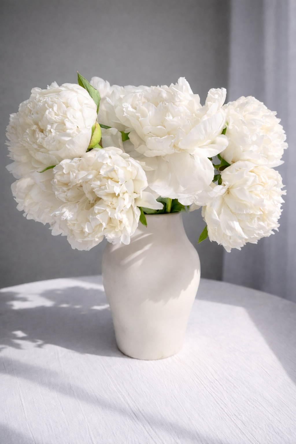 202 IVORY WHITE PEONIES